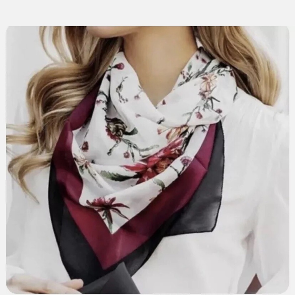 Chan Luu floral silk scarf Rachel Zoe